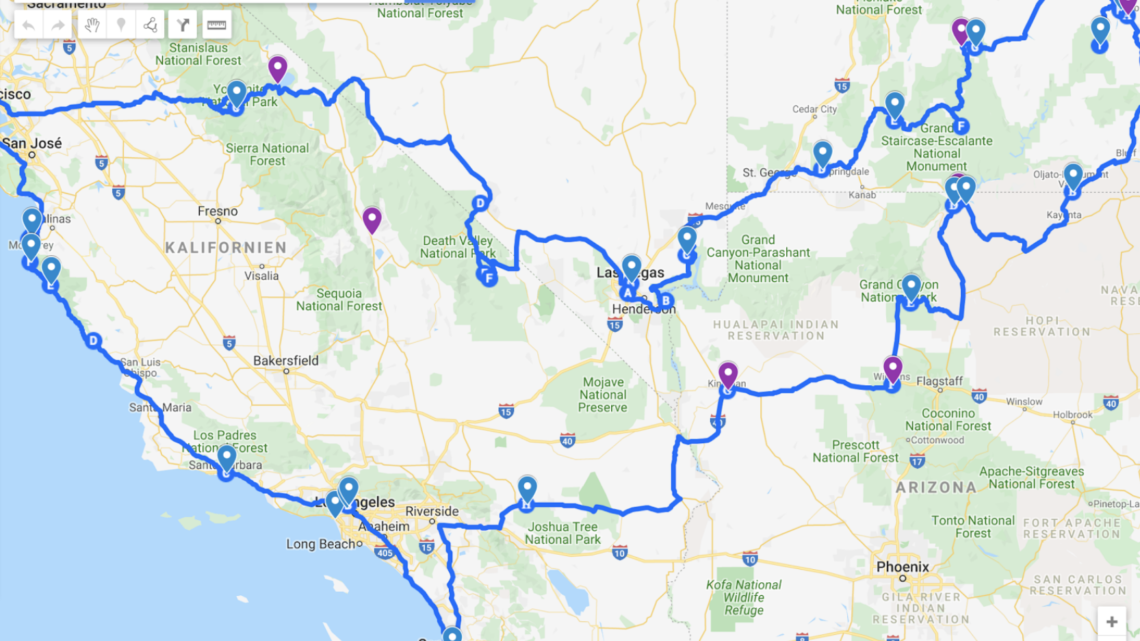 20 Tage Roadtrip USA – Unsere Route durch den Südwesten